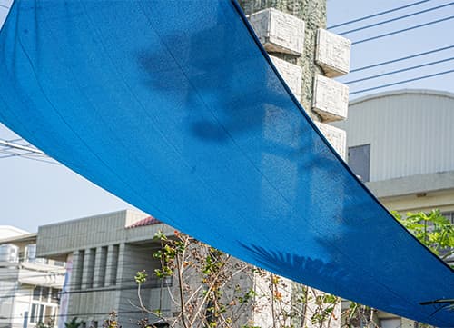 三冠牌RF圓扁針織遮陽網應用實例｜HunkunNET 煥坤